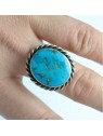 Bague turquoise et argent