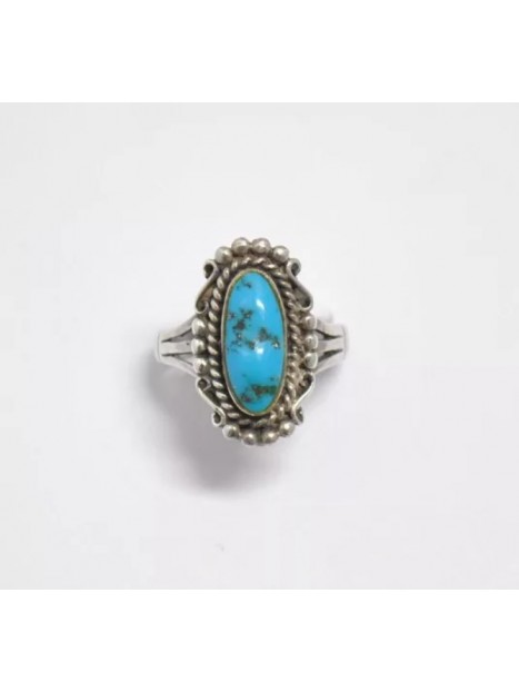 Bague turquoise et argent