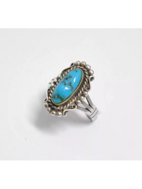 Bague turquoise et argent