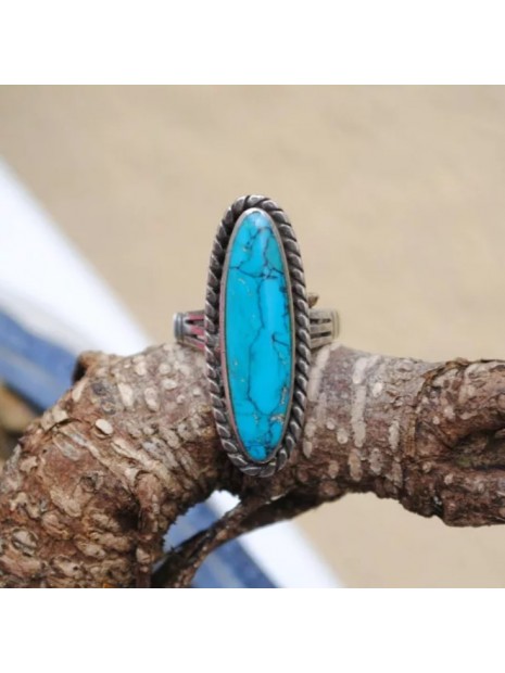 Bague turquoise et argent