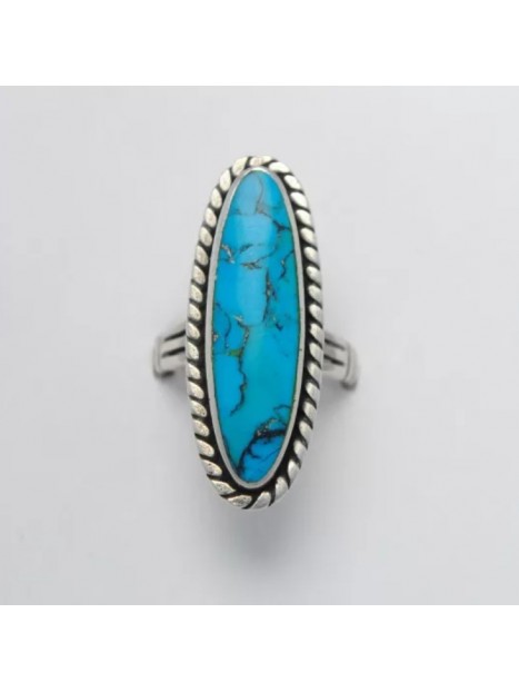 Bague turquoise et argent