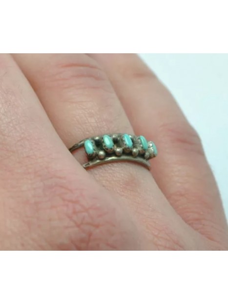 Bague turquoise et argent