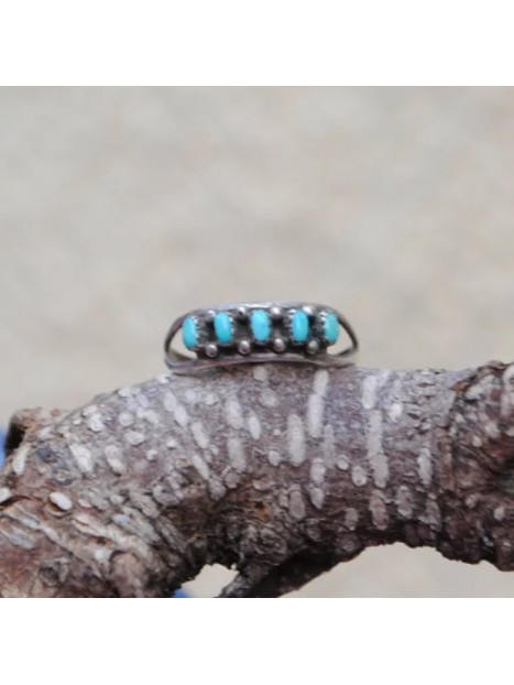 Bague turquoise et argent