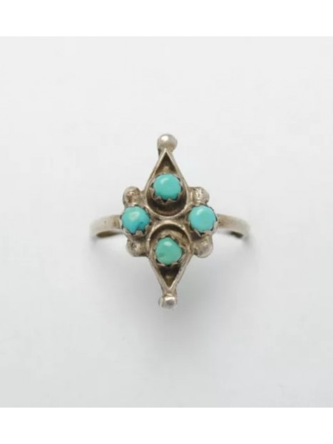 Bague turquoise et argent