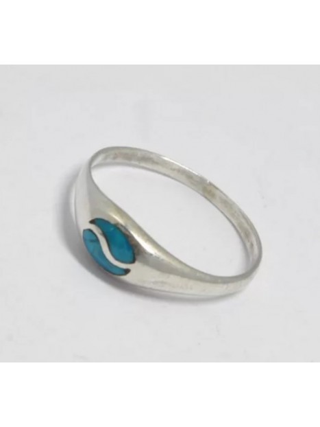 Bague turquoise et argent