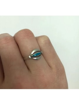 Bague turquoise et argent