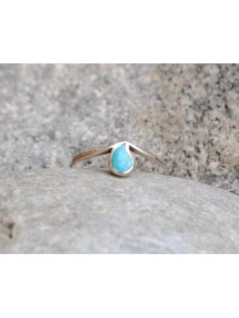 Bague turquoise et argent