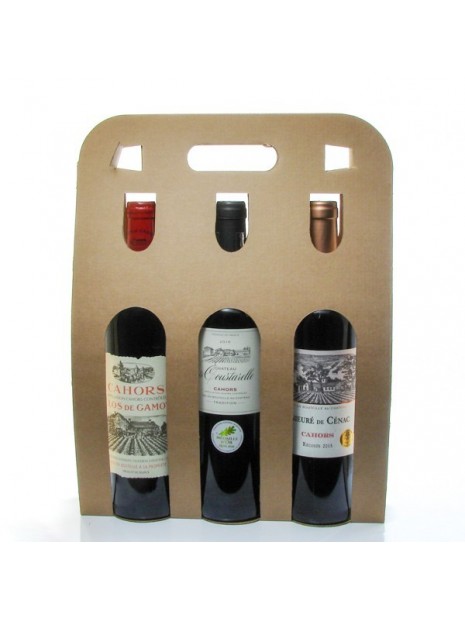 Coffret 3 Bouteilles de Vin de Cahors 3x75cl