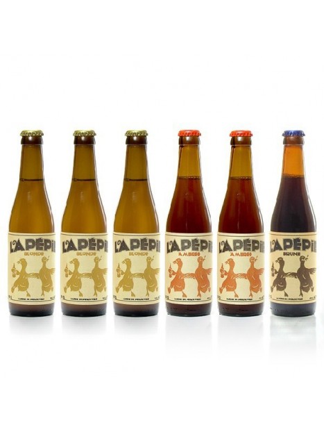 Lot de Bières artisanales du Périgord Brasserie Lapépie, 6x33cl