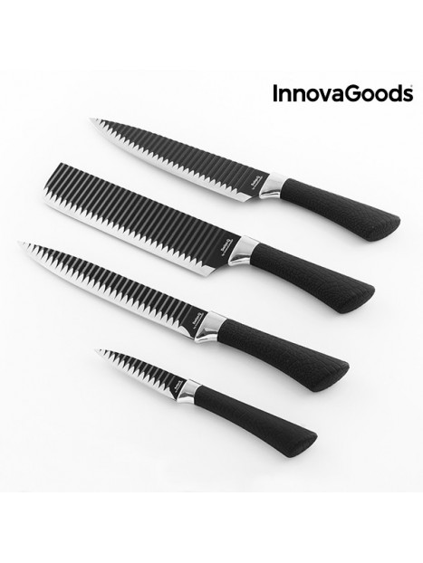 InnovaGoods Swiss Q Namiutsu Black Shark Messenset (4 Stuks)