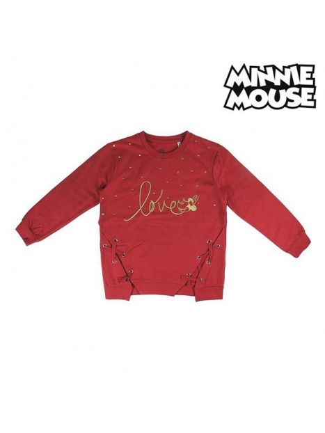 Sweatshirt met Capuchon voor Meisjes Minnie Mouse Rood