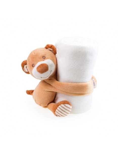 Couverture Polaire pour Enfants avec Peluche Ours