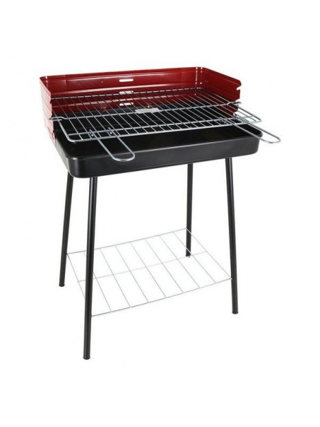 Houtskoolbarbecue met Poten Algon Zwart Rood (52 X 37 x 71,5 cm)