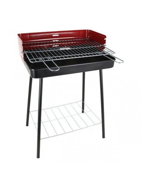 Houtskoolbarbecue met Poten Algon Zwart Rood (52 X 37 x 71,5 cm)