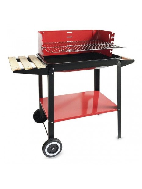 Kolenbarbecue met wielen Algon Zwart Rood (58 X 38 x 72 cm)